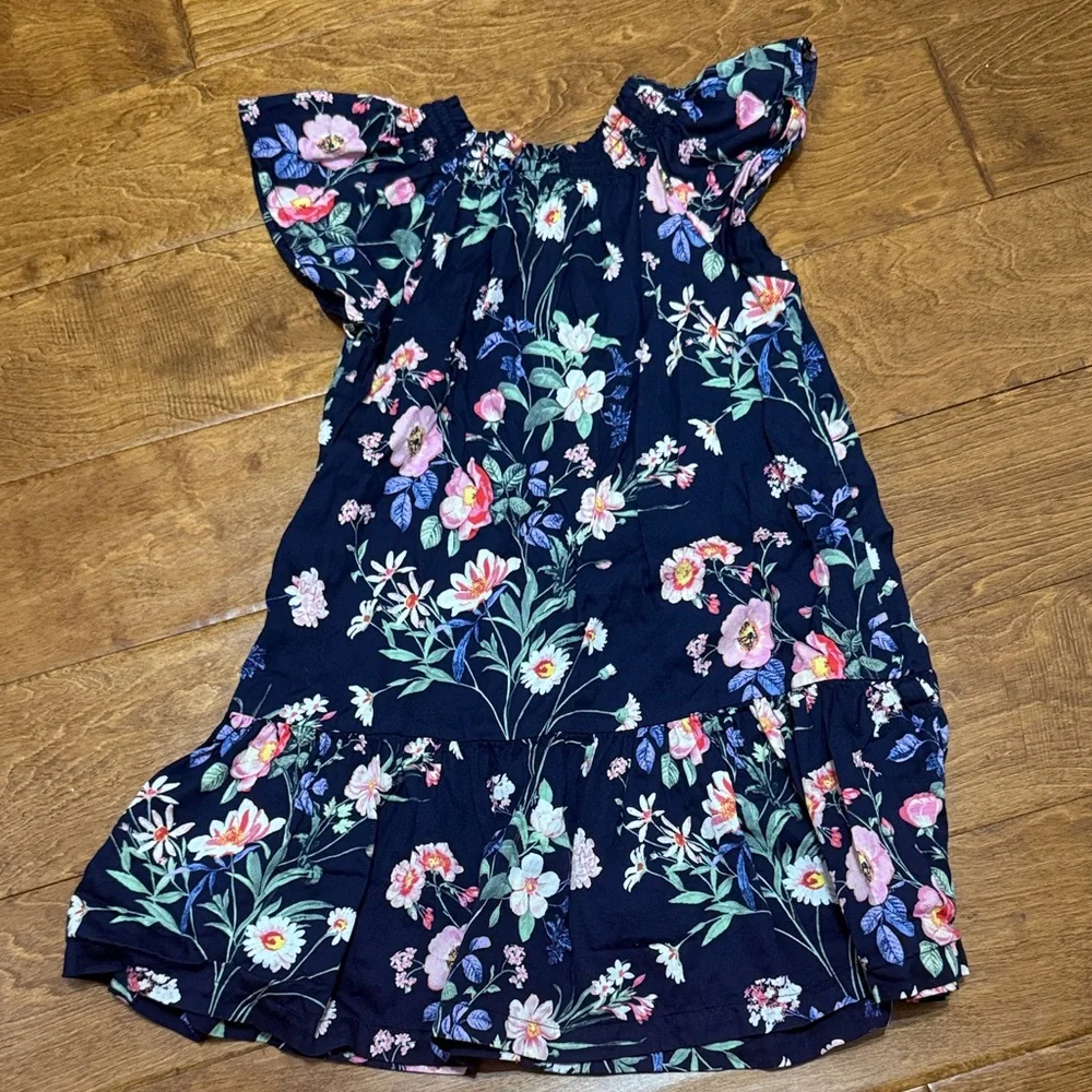 Like New Size Small Gap Kids Floral Navy Dress